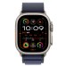 Ремінець Apple Alpine Loop Navy - Natural Titanium Finish для Apple Watch 44/45/46/49mm - Medium (MXMY3)