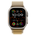Ремінець Apple Alpine Loop Tan - Natural Titanium Finish для Apple Watch 44/45/46/49mm - Small (MXN13)