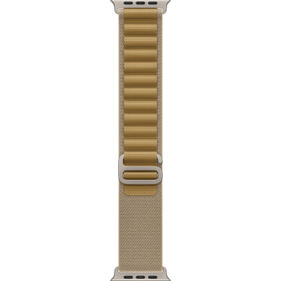 Ремінець Apple Alpine Loop Tan - Natural Titanium Finish для Apple Watch 44/45/46/49mm - Small (MXN13)