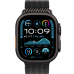 Ремешок Apple Black Titanium Milanese Loop для Apple Watch 44/45/46/49mm - Large (MGHU4, MXKH3)