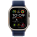 Ремінець Apple Trail Loop Blue - Natural Titanium Finish для Apple Watch 44/45/46/49mm - S/M (MXTT3)