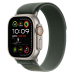 Ремешок Apple Trail Loop Green - Natural Titanium Finish для Apple Watch 44/45/46/49mm - S/M (MXTN3)