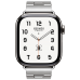 Apple Watch Hermès Series 10 GPS + Cellular 42mm Silver Titanium Case with Satiné Grand H - Large