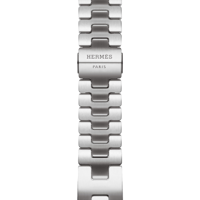 Apple Watch Hermès Series 10 GPS + Cellular 42mm Silver Titanium Case with Satiné Grand H - Large