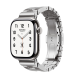 Apple Watch Hermès Series 10 GPS + Cellular 46mm Silver Titanium Case with Satiné Grand H - Medium