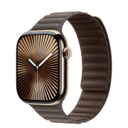 Apple Watch Series 10 GPS + Cellular 46mm Gold Titanium Case with Dark Taupe Magnetic Link - M/L (MX183+MXWX3)
