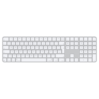 Клавиатура Apple Magic Keyboard with Touch ID and Numeric Keypad for Mac models with Apple silicon (USB–C) - German - White Keys (MXK73D/A)