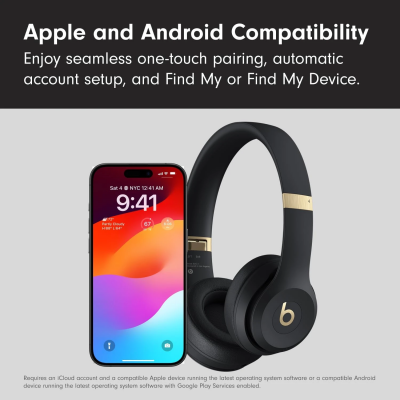 Наушники Beats Solo 4 — On-Ear Wireless Headphones – Black & Gold (MC2L4)