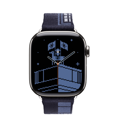 Apple Watch Hermès Series 11 GPS + Cellular 42mm Silver Titanium Case with Bleu Nuit Faubourg Party (MGKW4+MGHC4)