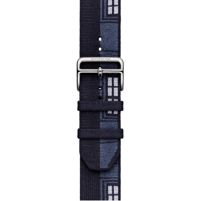 Apple Watch Hermès Series 11 GPS + Cellular 46mm Silver Titanium Case with Bleu Nuit Faubourg Party (MGKY4+MGHD4)