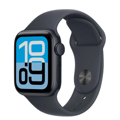 Apple Watch SE 3 GPS 40mm Midnight Aluminum Case with Midnight Sport Band - M/L (MEHC4)