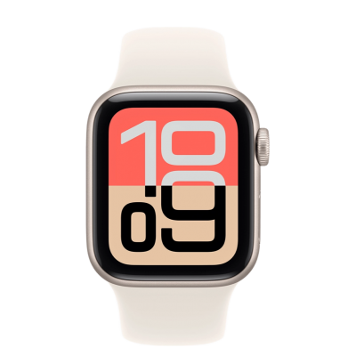Apple Watch SE 3 GPS + Cellular 40mm Starlight Aluminum Case with Starlight Sport Band - M/L (MEP74)