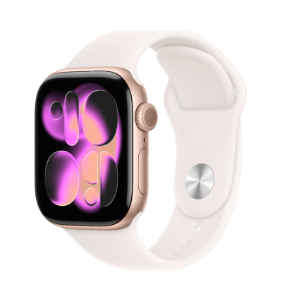 Apple Watch Series 11 GPS 42mm Rose Gold Aluminum Case with Light Blush Sport Band - M/L (MEU44)