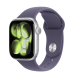 Apple Watch Series 11 GPS + Cellular 42mm Silver Aluminum Case with Purple Fog Sport Band - S/M (MF8H4)