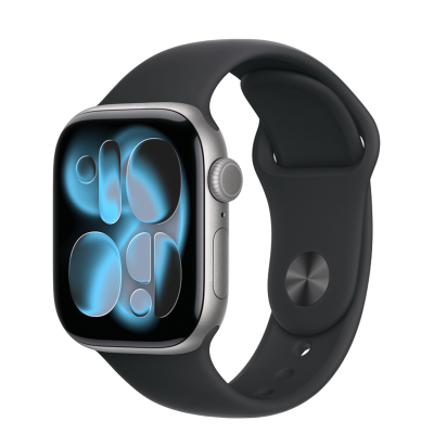 Apple Watch Series 11 GPS 42mm Space Gray Aluminum Case with Black Sport Band - S/M (MEQW4)