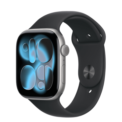 Apple Watch Series 11 GPS 46mm Space Gray Aluminum Case with Black Sport Band - M/L (MEV44)