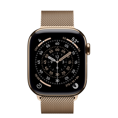 Apple Watch Series 11 GPS + Cellular 42mm Gold Titanium Case з Gold Milanese Loop (MF8Y4)