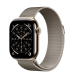 Apple Watch Series 11 GPS + Cellular 42mm Gold Titanium Case with Natural Milanese Loop (MF9M4+MGHY4)