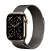 Apple Watch Series 11 GPS + Cellular 42mm Gold Titanium Case with Slate Milanese Loop (MF9M4+MGJ14)