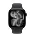 Apple Watch Series 11 GPS + Cellular 42mm Jet Black Aluminum Case with Black Sport Band - M/L (MF854)