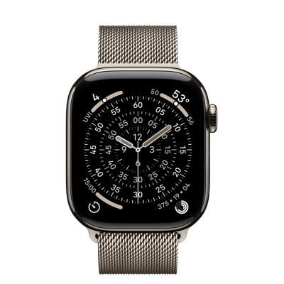 Apple Watch Series 11 GPS + Cellular 42mm Natural Titanium Case with Natural Milanese Loop (MF8P4)