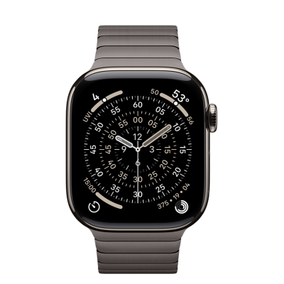 Apple Watch Series 11 GPS + Cellular 42mm Natural Titanium Case with Slate Link Bracelet (MF9H4+MXMD3)