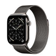Apple Watch Series 11 GPS + Cellular 42mm Natural Titanium Case with Slate Milanese Loop (MF9H4+MGJ14)