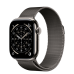 Apple Watch Series 11 GPS + Cellular 42mm Natural Titanium Case with Slate Milanese Loop (MF9H4+MGJ14)