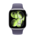 Apple Watch Series 11 GPS + Cellular 42mm Silver Aluminum Case with Purple Fog Sport Band - S/M (MF8H4)