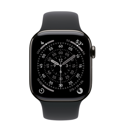 Apple Watch Series 11 GPS + Cellular 42mm Slate Titanium Case з Black Sport Band - M/L (MF8T4)