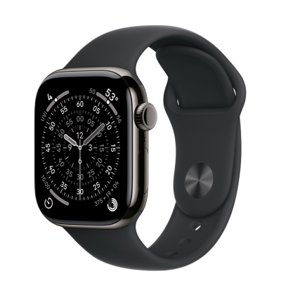 Apple Watch Series 11 GPS + Cellular 42mm Slate Titanium Case з Black Sport Band - M/L (MF8T4)