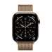 Apple Watch Series 11 GPS + Cellular 46mm Gold Titanium Case з Gold Milanese Loop - S/M (MFD74)