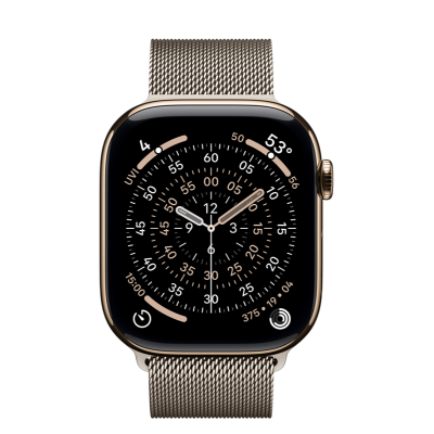Apple Watch Series 11 GPS + Cellular 46mm Gold Titanium Case з Natural Milanese Loop - M/L (MFC34+MGJ34)
