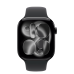 Apple Watch Series 11 GPS + Cellular 46mm Jet Black Aluminum Case with Black Sport Band - M/L (MFC44)