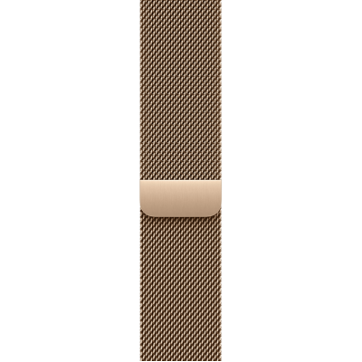 Apple Watch Series 11 GPS + Cellular 46mm Natural Titanium Case з Gold Milanese Loop - M/L (MFAY4+MGJ54)