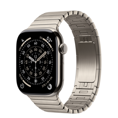 Apple Watch Series 11 GPS + Cellular 46mm Natural Titanium Case with Natural Link Bracelet (MFAY4+MXMF3)