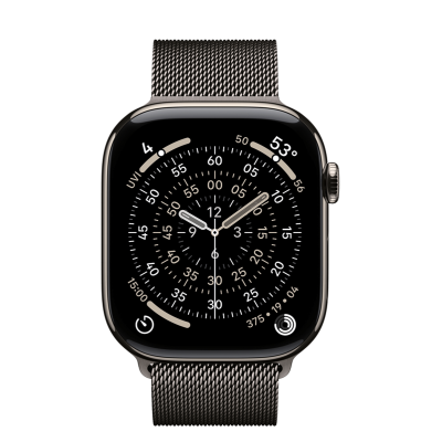 Apple Watch Series 11 GPS + Cellular 46mm Natural Titanium Case з Slate Milanese Loop - S/M (MFAY4+MGJ64)