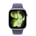 Apple Watch Series 11 GPS + Cellular 46mm Silver Aluminum Case with Purple Fog Sport Band - M/L (MFCR4)