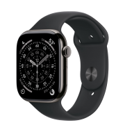 Apple Watch Series 11 GPS + Cellular 46mm Slate Titanium Case with Black Sport Band - XL (MFC14+MXM53)