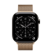 Apple Watch Series 11 GPS + Cellular 46mm Slate Titanium Case з Gold Milanese Loop - M/L (MFC14+MGJ54)