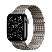 Apple Watch Series 11 GPS + Cellular 46mm Slate Titanium Case with Natural Milanese Loop - S/M (MFC14+MGJ24)