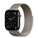 Apple Watch Series 11 GPS + Cellular 46mm Slate Titanium Case with Natural Milanese Loop - S/M (MFC14+MGJ24)