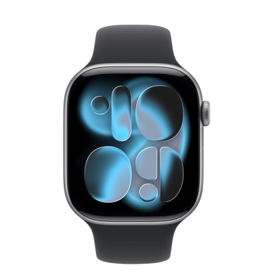 Apple Watch Series 11 GPS + Cellular 46mm Space Gray Aluminum Case with Black Sport Band - X/L (MFAE4+MXM53)