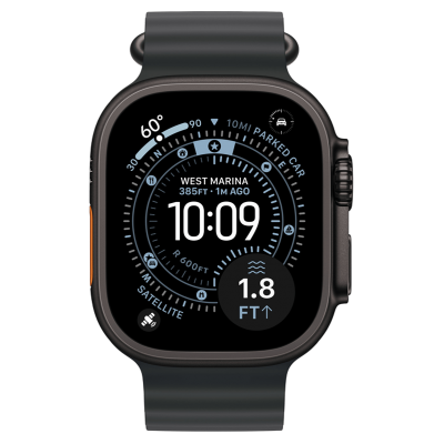 Apple Watch Ultra 3 GPS + Cellular 49mm Black Titanium Case with Black Ocean Band (MF0J4)