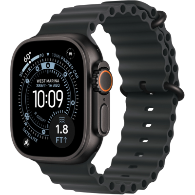 Apple Watch Ultra 3 GPS + Cellular 49mm Black Titanium Case with Black Ocean Band (MF0J4)