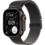 Apple Watch Ultra 3 GPS + Cellular 49mm Black Titanium Case with Black Titanium Milanese Loop - Small (MF1N4)