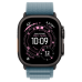 Apple Watch Ultra 3 GPS + Cellular 49mm Black Titanium Case with Light Blue Alpine Loop - Large (MF254+MG9M4)