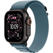 Apple Watch Ultra 3 GPS + Cellular 49mm Black Titanium Case with Light Blue Alpine Loop - Medium (MF254+MG9L4)