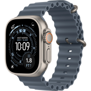 Apple Watch Ultra 3 GPS + Cellular 49mm Natural Titanium Case with Anchor Blue Ocean Band (MEWH4)