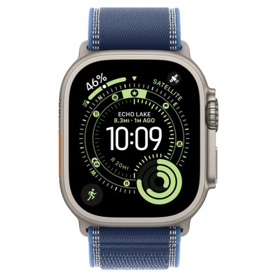 Apple Watch Ultra 3 GPS + Cellular 49mm Natural Titanium Case з Blue/Bright Blue Trail Loop - M/L (MEWU4)